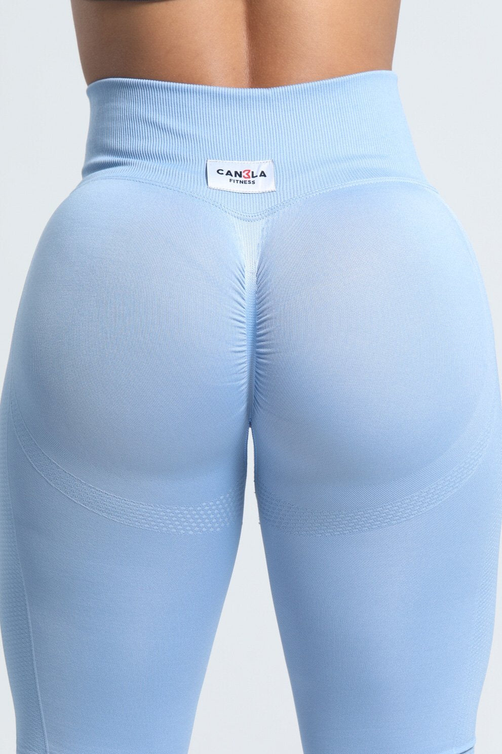 BUBBLE BUTT SEAMLESS LEGGING - LIGHT BLUE - CanelaFitness
