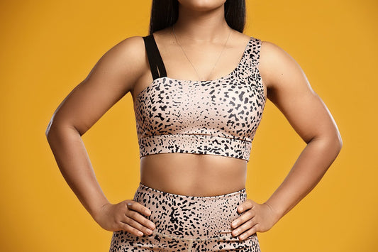 CHEETAH VAPOR BRA - OLIVE BROWN - CanelaFitness
