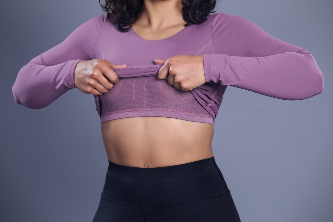 ACTIVE LONG SLEEVE YOGA T-SHIRT STRAPPY BACK - IRIS PURPLE - CanelaFitness