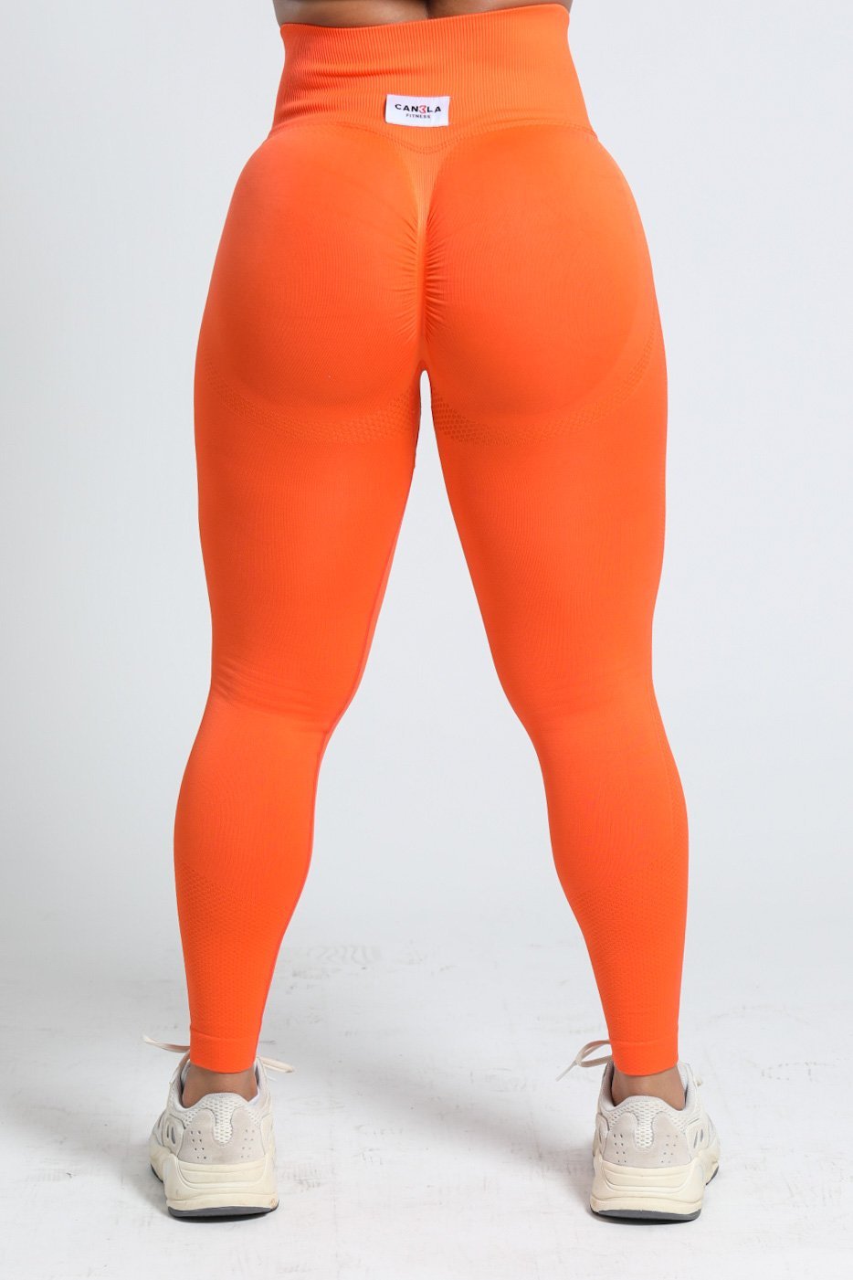 BUBBLE BUTT SEAMLESS LEGGING - ORANGE - CanelaFitness