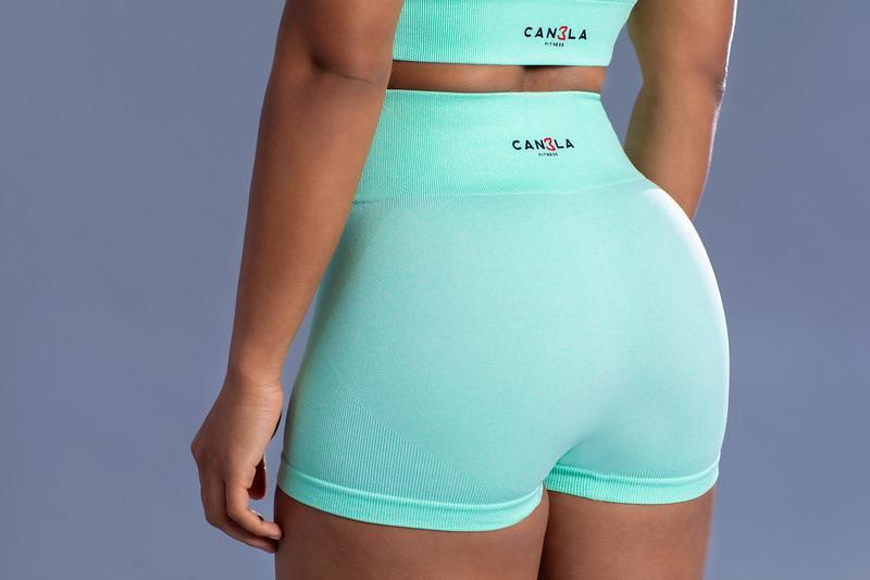 NO LIMITS SEAMLESS HIGH WAISTED SHORTS MINT GREEN