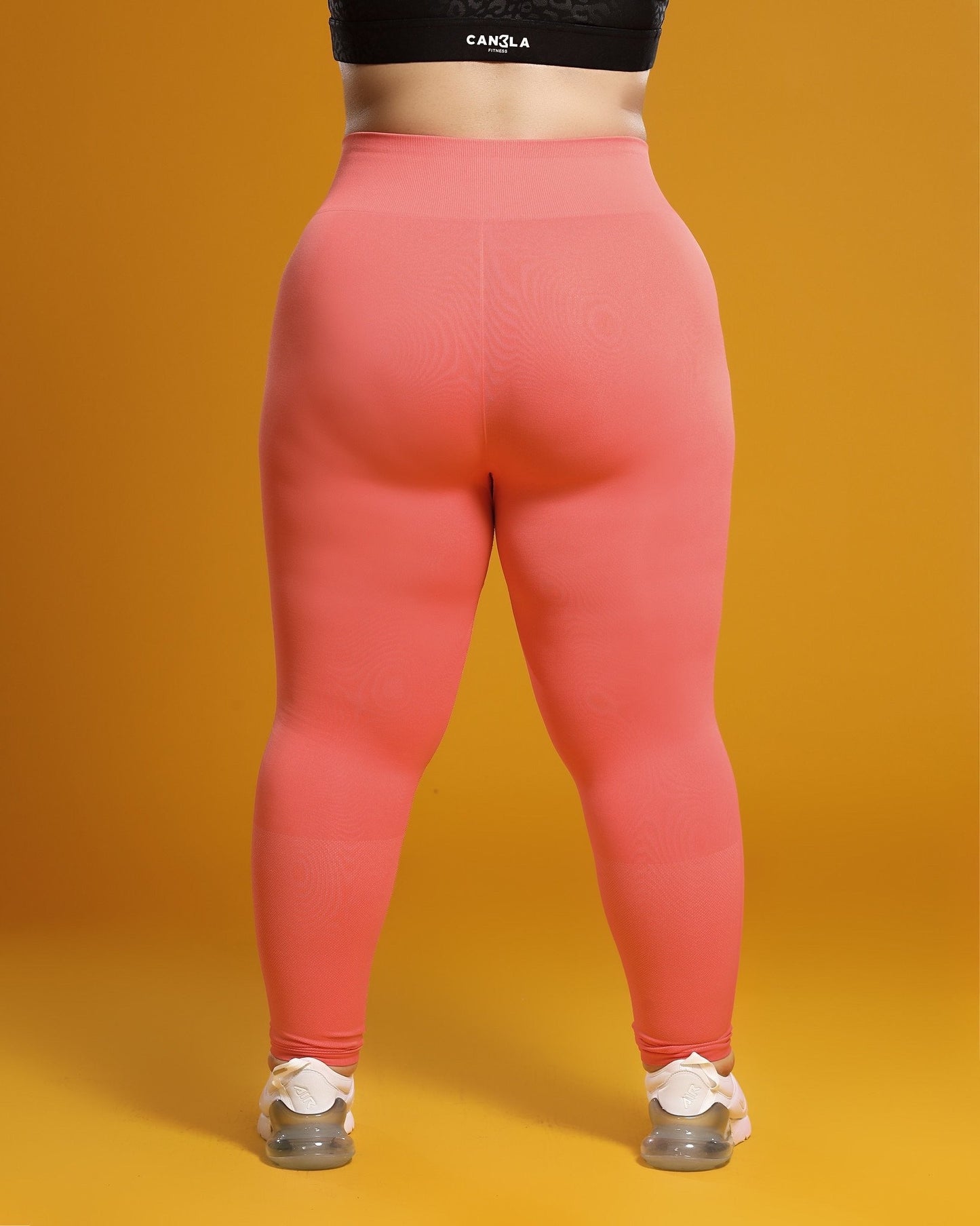 OBSESSION LIGHTWEIGHT SEAMLESS TIGHTS - CORAL ROSE - CanelaFitness