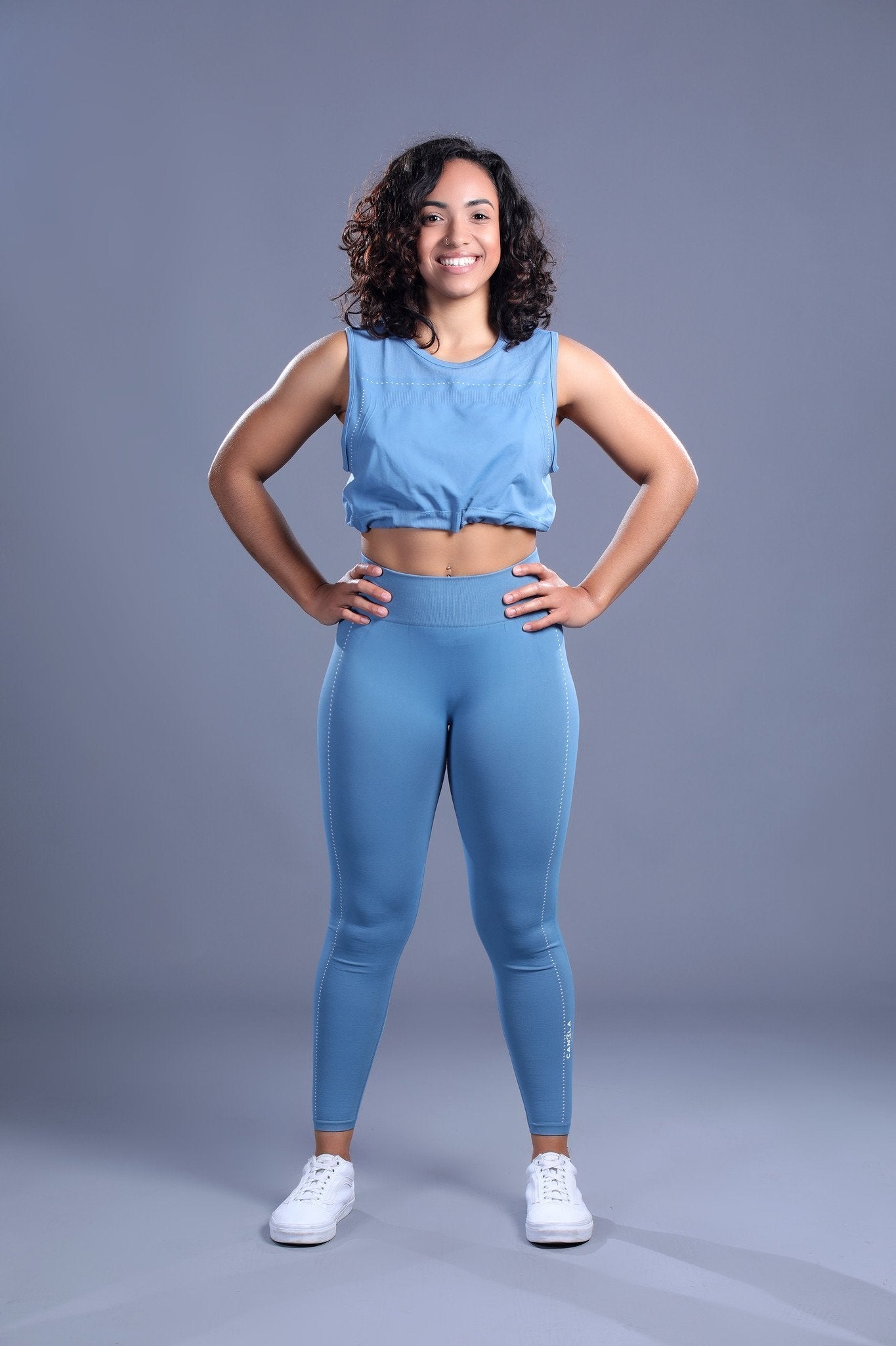OBSESSION LIGHTWEIGHT SEAMLESS TIGHTS - OCEAN LINER - CanelaFitness